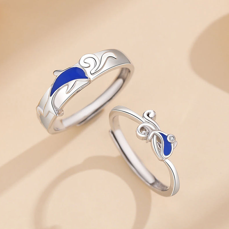 Adjustable Blue Crystal Mermaid Rings – The Mermaid Tale